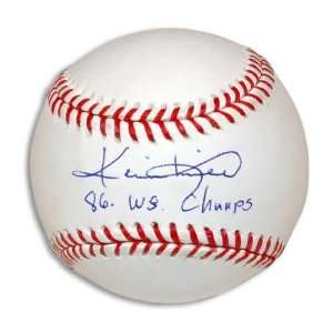 Kevin Mitchell Autographed Baseball Inscribed with 86 WS Champs 