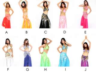 10styles Colorful citicall gold coins belly dance costume top bra