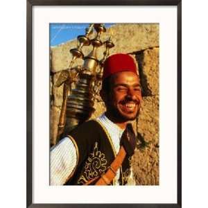  Portrait of Smiling Drinks Vendor, Baalbek, Lebanon Framed 