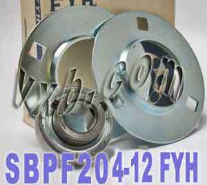  12 Bearing Type Stamped steel plate round three bolt flange type 
