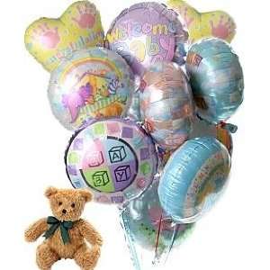  New Baby Balloons & Bear 12 Mylar Patio, Lawn & Garden