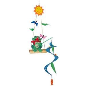  Frog Swingerz Hanging 3D Wind Spinner Patio, Lawn 