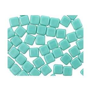    Czech Glass Turquoise Square 6mm Beads Arts, Crafts & Sewing