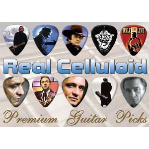  Johnny Cash Premium Guitar Picks X 10 (0) Musical 