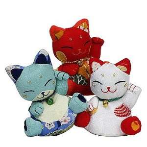  Fortune Cat Beanbag Doll   Red 