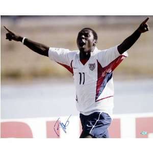  Freddy Adu Celebrating After A Goal Signed 16x20 Sports 