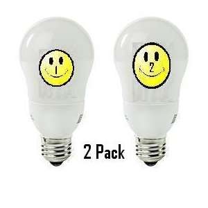  2 Pack CFL Light Bulb Compact Fluorescent A Shape Warm 