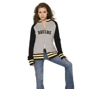 Boston Bruins Womens Varsity Full Zip Raglan Jacket   by Alyssa 