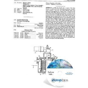  NEW Patent CD for BACKWASH FILTER 