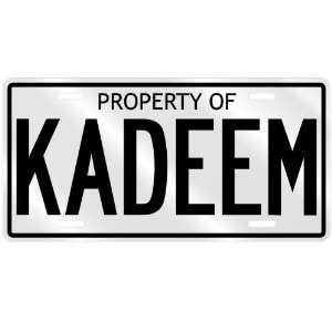 PROPERTY OF KADEEM LICENSE PLATE SING NAME 