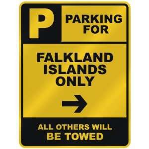   FOR  FALKLAND ISLAND ONLY  PARKING SIGN COUNTRY FALKLAND ISLANDS
