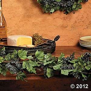 TUSCAN STYLE WINE GRAPES GARLAND DECORATION NEW  