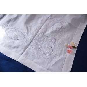  Elegant White Hand JIMO embroidery Bedding sheet set