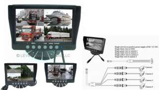   VIEW MONITOR BACKUP CAR TRUCK RV TRAILER   UP TO FOUR CAMERAS  