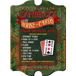  Vintage Personalized House of Cards Sign 