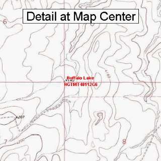  USGS Topographic Quadrangle Map   Buffalo Lake, Montana 