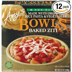 Amys Baked Ziti Bowl, Organic, 9.5 Ounce Boxes (Pack of 12)  