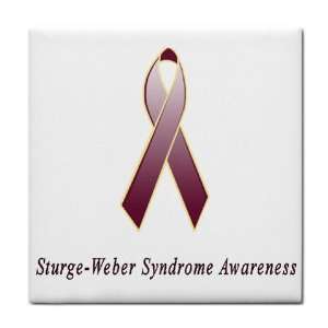 Sturge Weber Syndrome Awareness Ribbon Tile Trivet