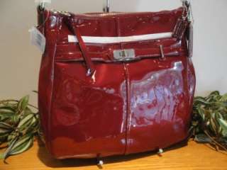 NEW COACH CHELSEA PATENT LEATHER ASHLYN HOBO BAG PURSE TOTE 17861 RED 