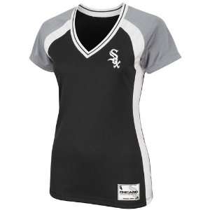 Chicago White Sox Womens Opal V Neck Top   Large  Sports 