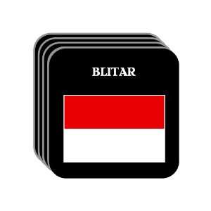 Indonesia   BLITAR Set of 4 Mini Mousepad Coasters 