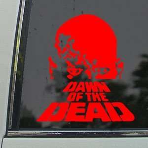  DAWN OF THE DEAD Red Decal ZOMBIES MOVIE Window Red 
