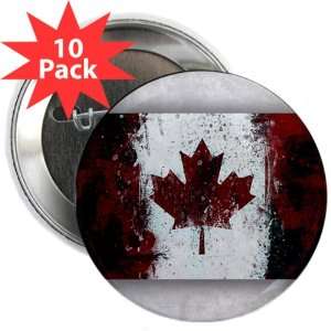   25 Button (10 Pack) Canadian Canada Flag Painting HD 