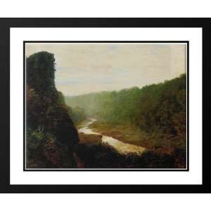   Atkinson 34x28 Framed and Double Matted Landscape with a winding river