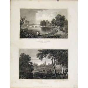  Bango Iscoed Flintshire & Holt Denbighshire Wales Print 