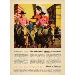  1954 Ad Bank of America Building Cowboy Calvary Parade 