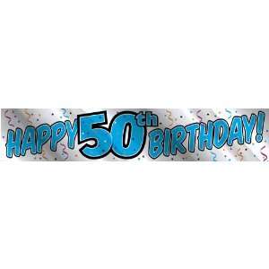  50th Metallic Banners, Large   Each 