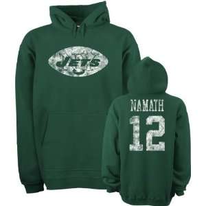  Joe Namath New York Jets Green Vintage Name & Number 