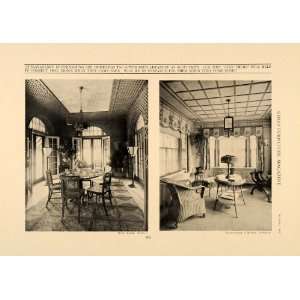  1918 Print WWI Furniture Style Dining Room Barber Home 