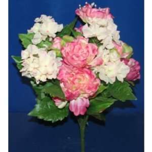  19H Peony & Hydrangea Bush   Pink Case Pack 24