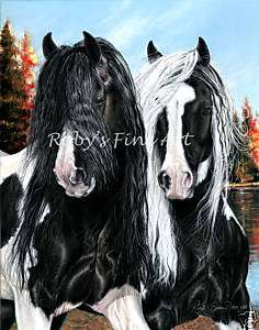   Print Gypsy Vanner Horse Art by Roby Baer PSA Mane Attraction  
