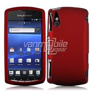 Sony Ericsson Xperia Play   Red Hard 2 Pc Rubberized Plastic Case 