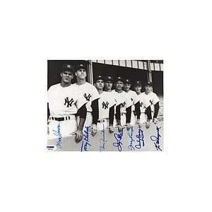 Skowron Kubek Richardson Coleman Lumpe Carey and McDougald Autographed 