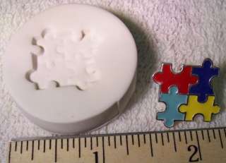 Autism Awareness Puzzle Piece #2 Polymer Clay Push Mold  