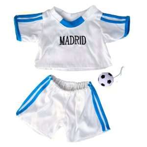  Madrid Soccer w/Ball Uniform Outfit Teddy Bear Clothes 