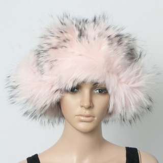 Trendy Fox FUR Warm Earmuffs HATS earflap Warm Pink Cap  