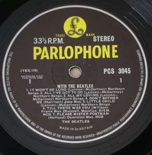 Incredible early UK Parlophone STEREO first pressing of With The 