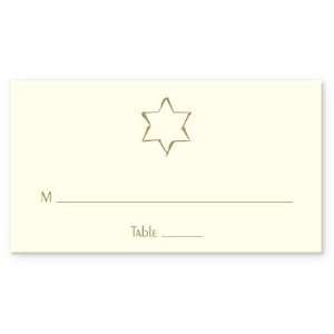  Cream Sketchy Star 1 Place Cards 