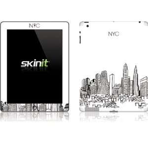  NYC Sketchy Cityscape skin for Apple iPad 2
