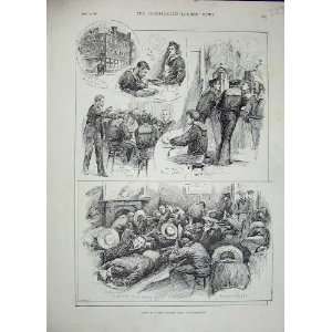    1890 Sailors Rest Portsmouth War Army People Sketch