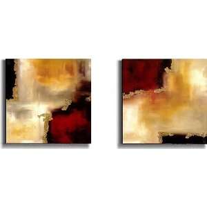 Crimson Accent I_and_II by Laurie Maitland (2 piece set)  