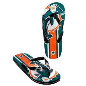  Miami Dolphins official NFL Unisex Flip Flop Beach Shoes 