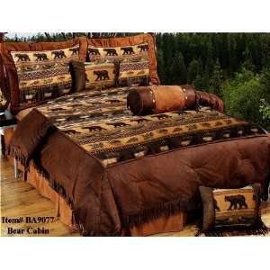  Western Running Bear / Bear Cabin 7 Piece Comforter Set 