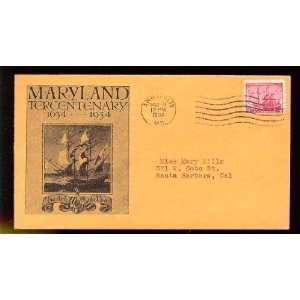  Day Cover; Maryland; Tercentenary; 300th Anniversary 