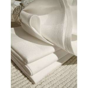  Set of 12 Napkins Off White Cotton Linen Eva