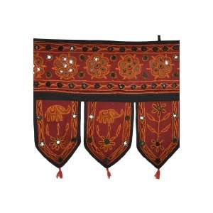   Elephant Design Embroidered Door Hanging Bandhanwar Toran DHT00580